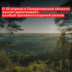С 12 апреля в Свердловской области начал действовать особый противопожарный режим